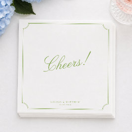 Zitrusgrüne Hochzeitsservietten Prost Serviette