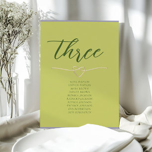 Zitrusgrüne Hochzeitssitzordnung