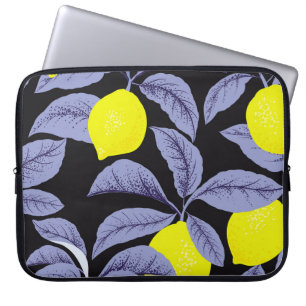 Zitruslimette, botanisches Vintage-Design. Laptopschutzhülle