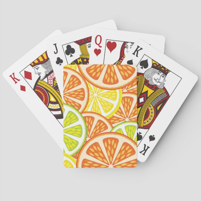 Zitrusmuster 2 spielkarten (Rückseite)