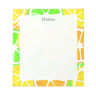 Zitrusmuster Notizblock