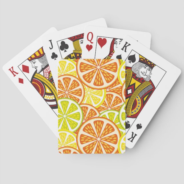Zitrusmuster Spielkarten (Rückseite)