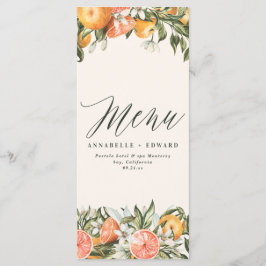 Zitrusorange Botanische moderne rustikale Karte