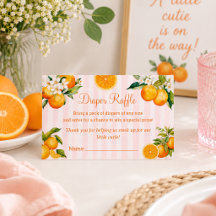 Zitrusorange-Windel-Raffle-Baby-Party