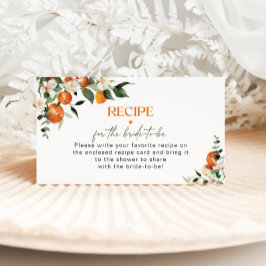 Zitrusrezeptur der Orangen für die Braut Begleitkarte