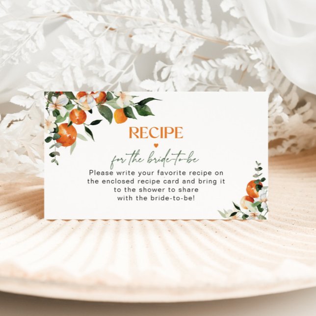 Zitrusrezeptur der Orangen für die Braut Begleitkarte (Von Creator hochgeladen)