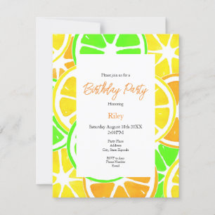 Zitrusscheiben Einladung