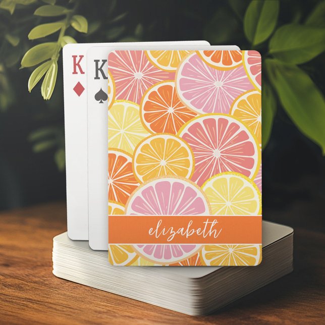 Zitrusscheiben - farbenfrohe Hauptpresse Spielkarten (Custom Playing Cards)