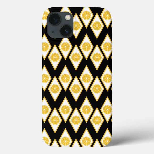 Zitrusscheiben im modernen Diamantmuster Case-Mate iPhone Hülle (Rückseite)