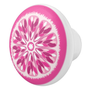Zitrusscheiben Rosa Zitrone Keramikknauf