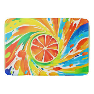Zitruswirbeln Splash-Design Badematte