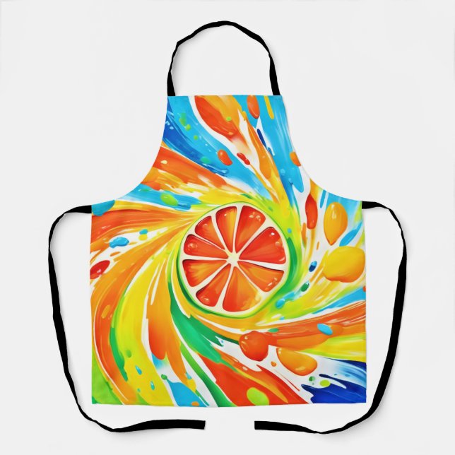 Zitruswirbeln Splash-Design Schürze (Vorderseite)