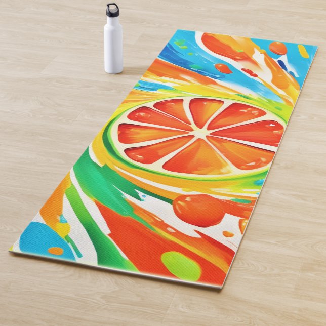 Zitruswirbeln Splash-Design Yogamatte (Beispiel)