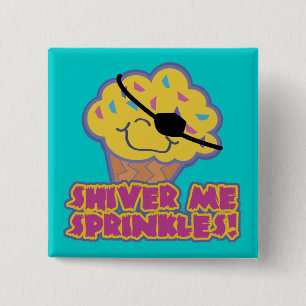 Zitter Mir Streusel Piraten-Cupcake Button