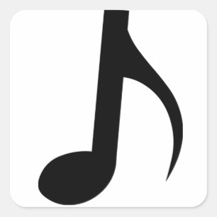 Zittern-musikalische Anmerkung Quadratischer Aufkleber