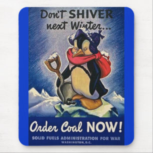 Zittern nicht folgender Winter Vintages WW2 Mousepad