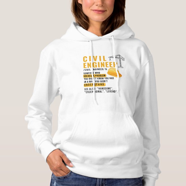 Zivil Engineer Definition Hoodie (Vorderseite)