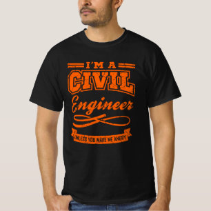 Zivil Engineer Funny Engineering Abschluss Grad T-Shirt