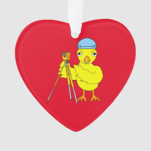 Zivil Engineering Chick Keramik Ornament