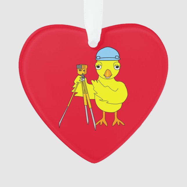 Zivil Engineering Chick Keramik Ornament (Vorderseite)