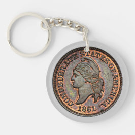 Zivil War Confederate USA Penny Schlüsselanhänger