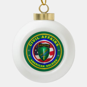 Zivile Angelegenheiten der Proud Army Veteran Keramik Kugel-Ornament