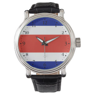 Zivile Flagge Costa Ricas Armbanduhr