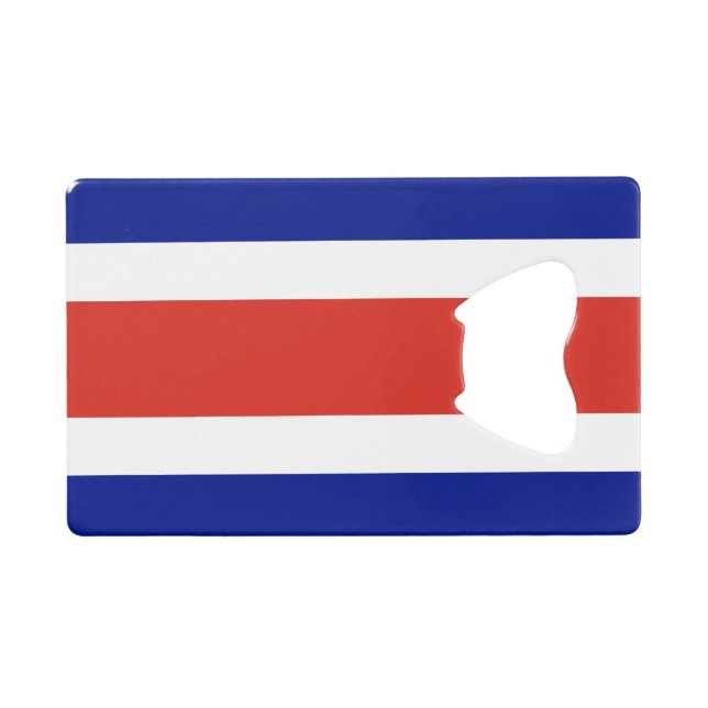 Zivile Flagge Costa Ricas Geldbeutel Flaschenöffner (Vorderseite (Horizontal))