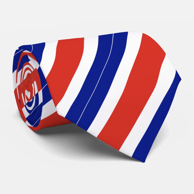 Zivile Flagge Costa Ricas Krawatte (Gerollt)