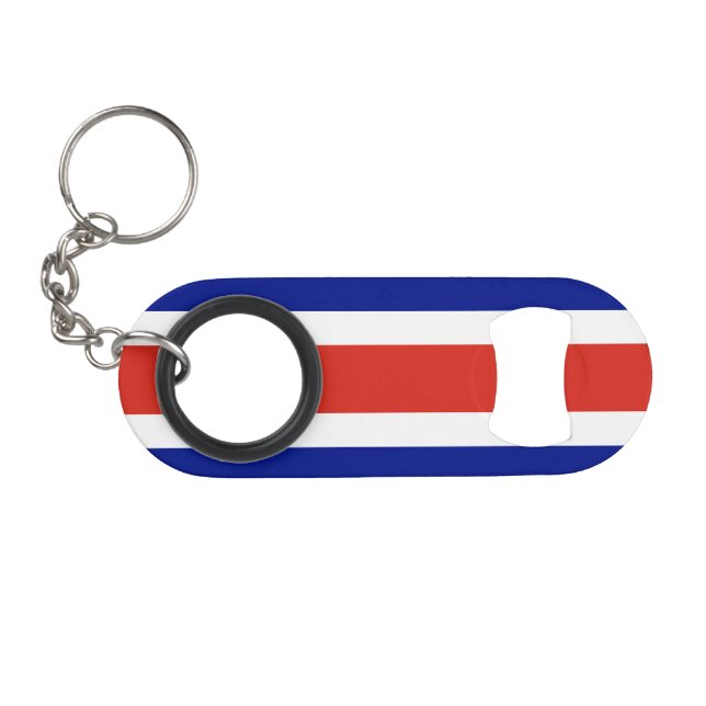 Zivile Flagge Costa Ricas Mini Flaschenöffner (Vorderseite (Horizontal))