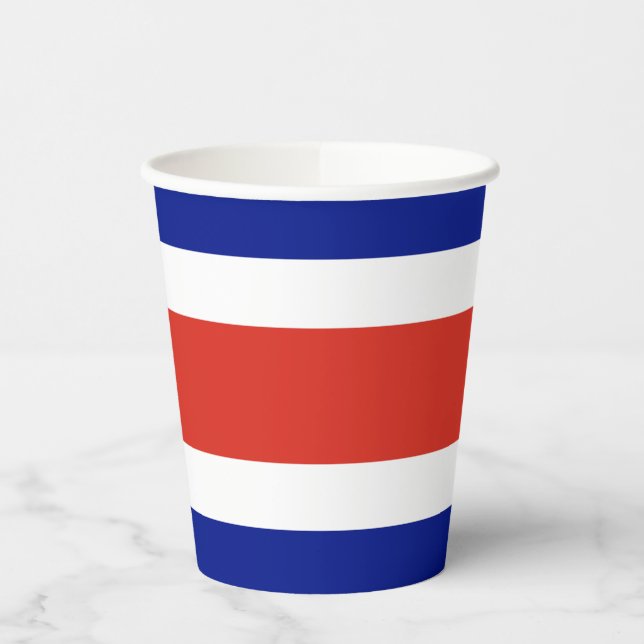 Zivile Flagge Costa Ricas Pappbecher (Links)