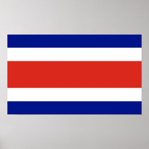 Zivile Flagge Costa Ricas Poster
