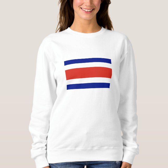 Zivile Flagge Costa Ricas Sweatshirt (Vorderseite)