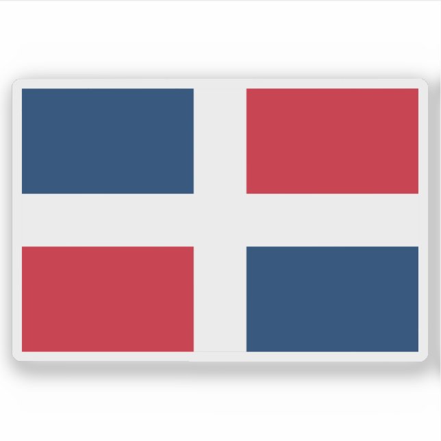 Zivile Flagge der Dominikanischen Republik (1849-h Aufkleber (Vorderseite)