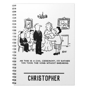 Zivile Hochzeitsfeier in einer Kanzlei Notizblock