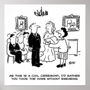 Zivile Hochzeitsfeier in einer Kanzlei Poster