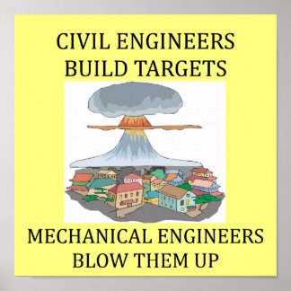 ZIVILE Ingenieure bauen Ziele Poster