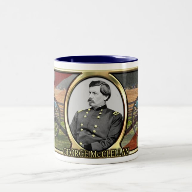 Zivile Kriegs-Tasse Georges McClellan Zweifarbige Tasse (Mittel)