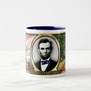 Zivile Kriegs-Tasse Präsidenten-Abraham Lincoln Zweifarbige Tasse