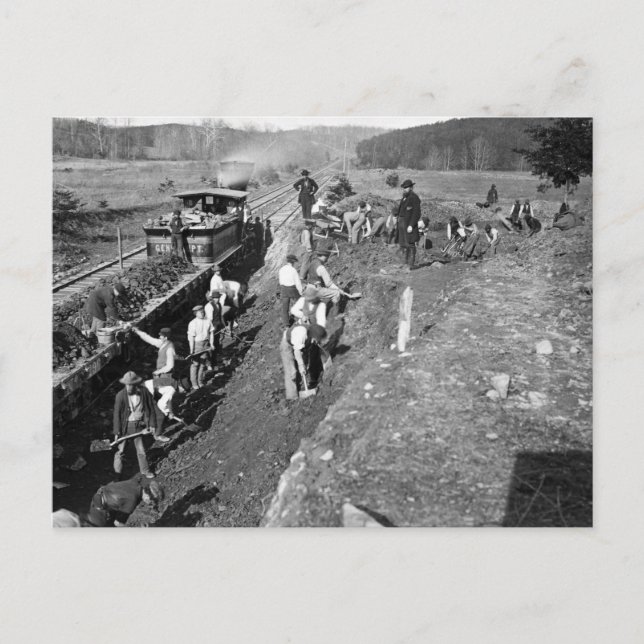 Zivile Kriegsbahn in Clifton, Virginia, 1863 Postkarte (Vorderseite)