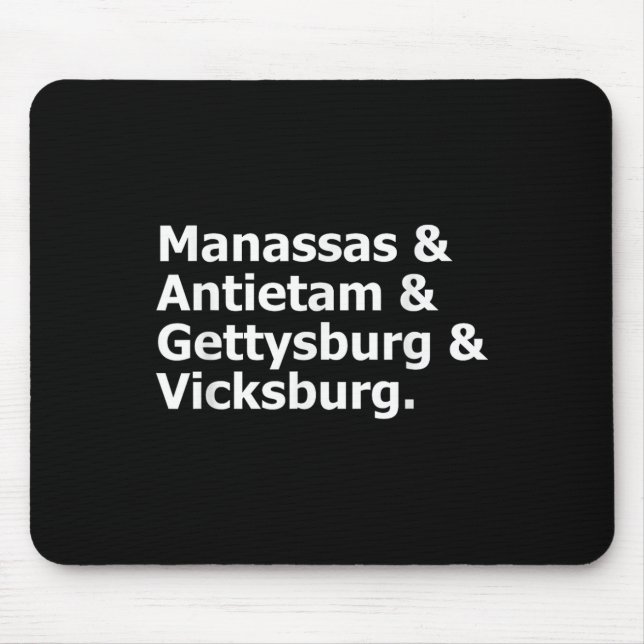 Zivile Kriegskämpfe Manas Antietam Gettysburg Vick Mousepad (Vorne)