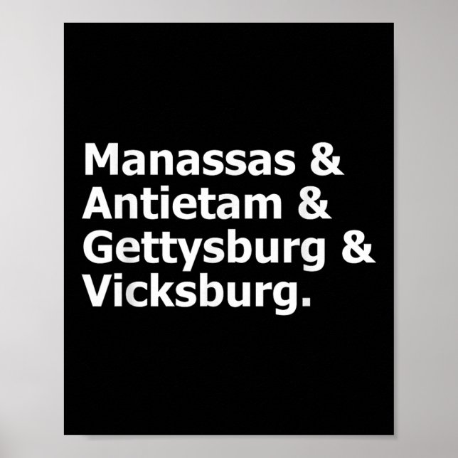 Zivile Kriegskämpfe Manas Antietam Gettysburg Vick Poster (Vorne)