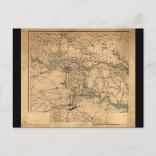Zivile Kriegskarte von Richmond und Petersburgh (1 Postkarte