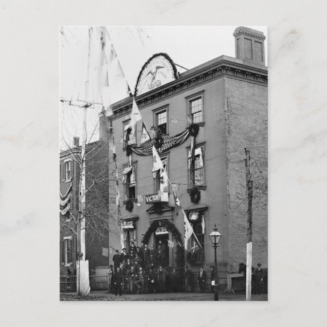 Zivile Kriegskleidung, 1865 Postkarte (Vorderseite)