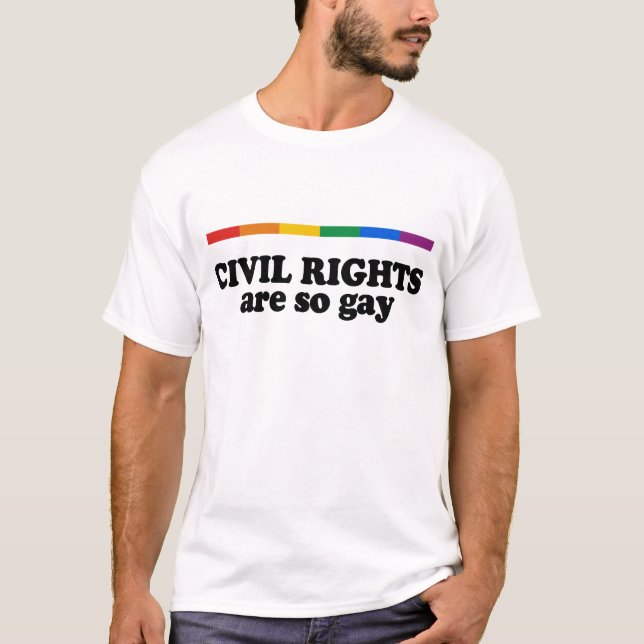 Zivile Rechte sind homosexuell T-Shirt (Vorderseite)