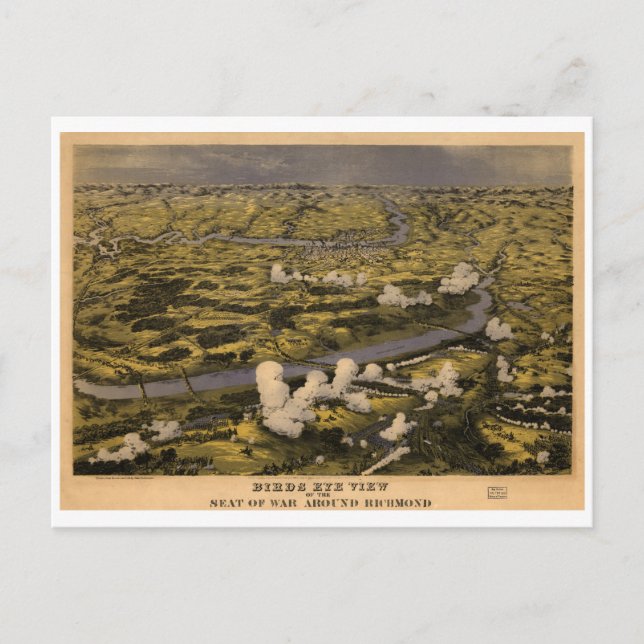 Zivile Schlacht von Chickahominy Riv. 27. Juni 186 Postkarte (Vorderseite)