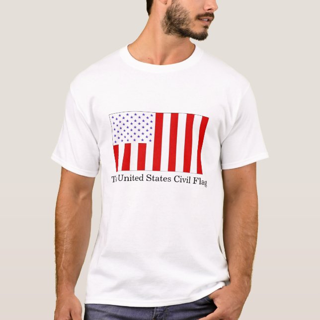 Zivile u. Militärflaggen der Vereinigten Staaten T-Shirt (Vorderseite)