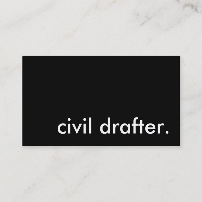 ziviler Drafter. Visitenkarte (Vorderseite)