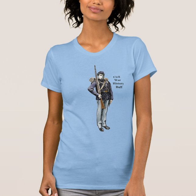 Ziviler Gewerkschaft Soldat mit Rifle Illustration T-Shirt (Vorderseite)