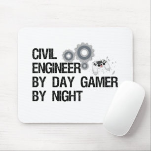 Ziviler Ingenieur bei TagesGamer bei Nacht Mousepad